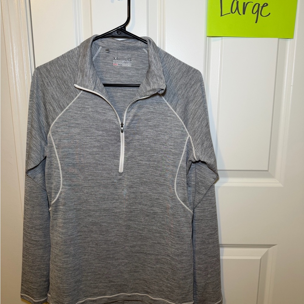Under Armour Women's Heathered Gray Quarter-Zip Pullover